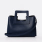 ANTHEA Leather Top Handle Bag - Blue