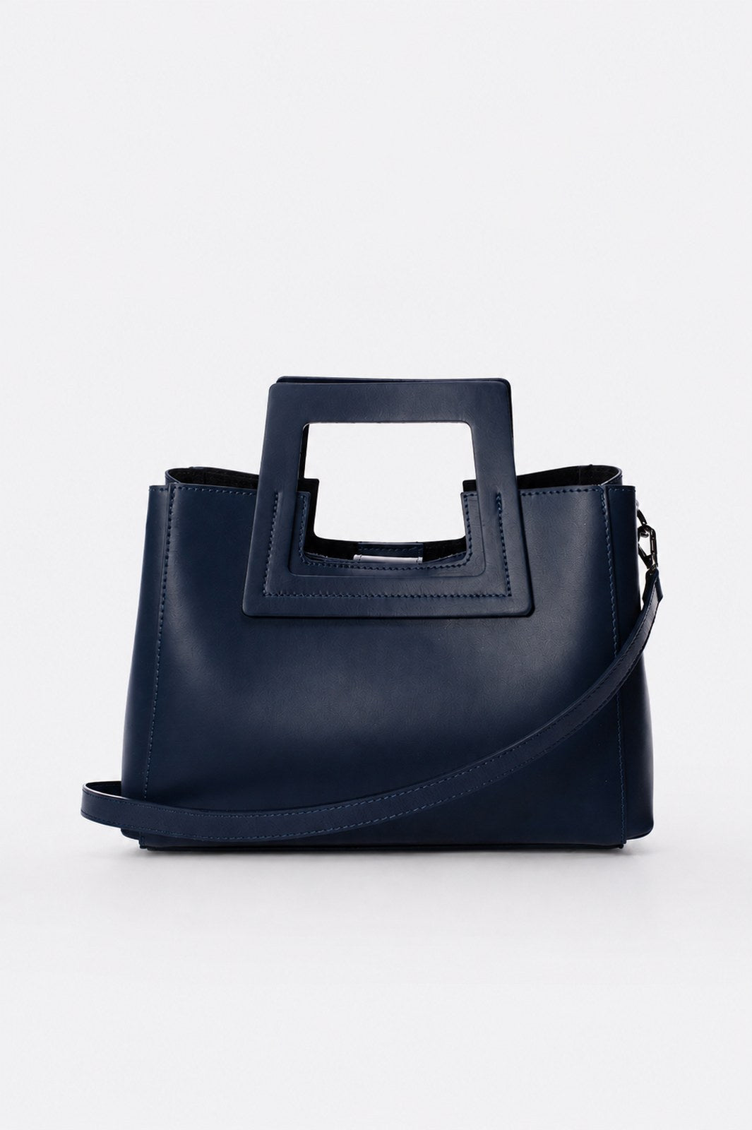 ANTHEA Leather Top Handle Bag - Blue