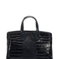 Leather Top Handle Bag 9909 - Blue