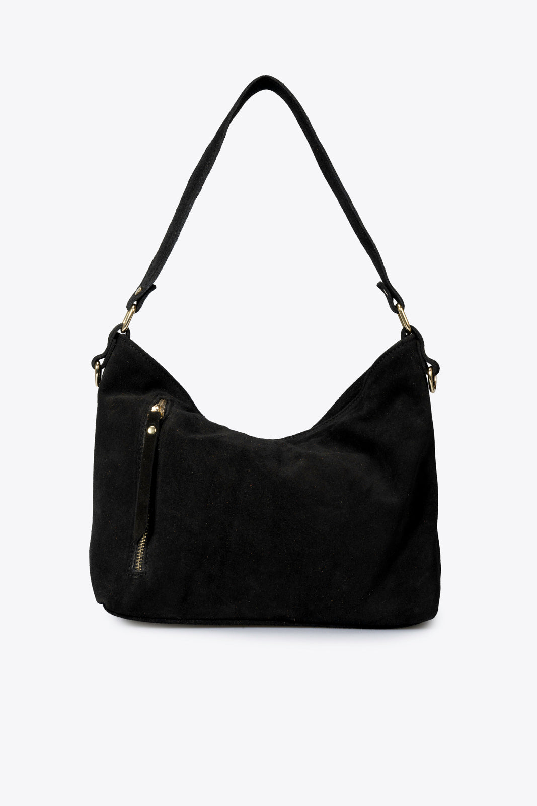 LEONIE Leather Shoulder Bag - Black