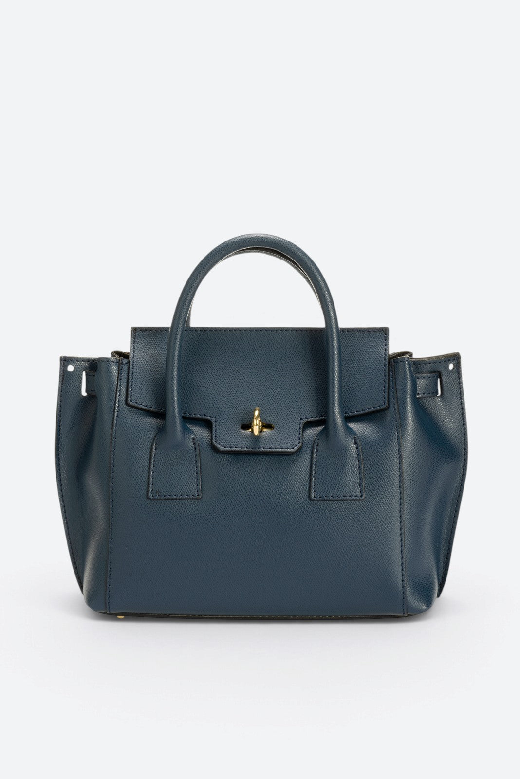 RUTH Leather Top Handle Bag - Blue