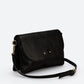 ELLA Leather Crossbody Bag - Black