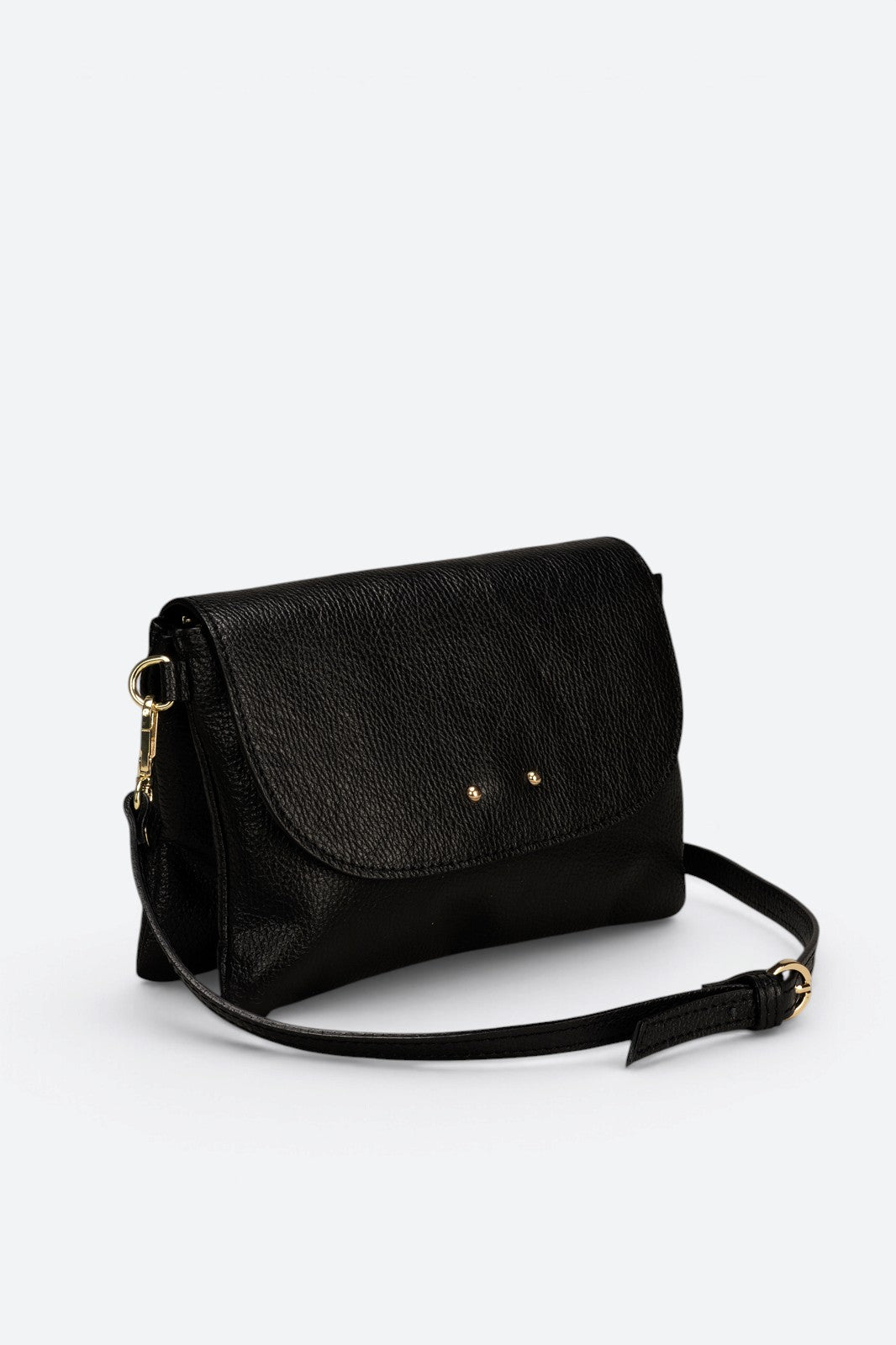 ELLA Leather Crossbody Bag - Black
