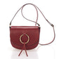 Leather Shoulder Bag 8058 - Red