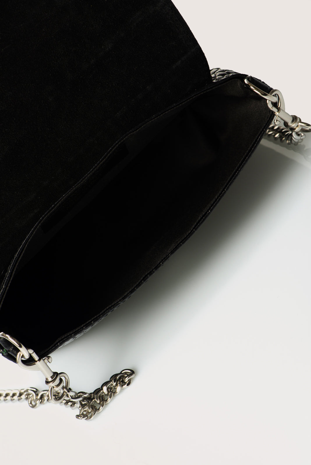 Leather Crossbody Bag 3434 - Black