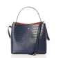 SCARLET Leather Top Handle Bag - Blue