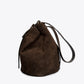 ARIAH Leather Shoulder Bag - Dark Brown