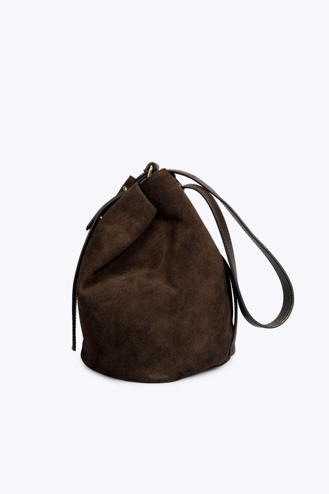 ARIAH Leather Shoulder Bag - Dark Brown