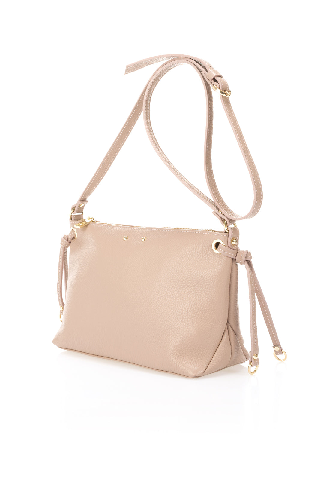 CASIA Leather Top Handle Bag - Cipria