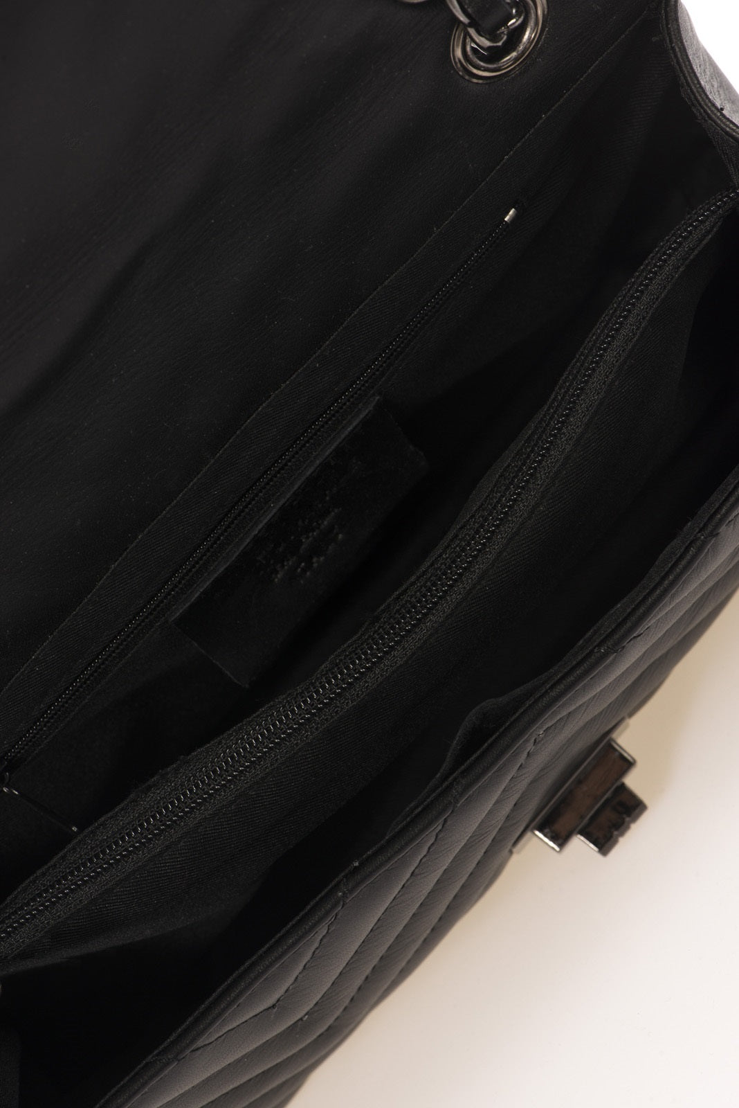 Leather Crossbody Bag SC19032 - Black