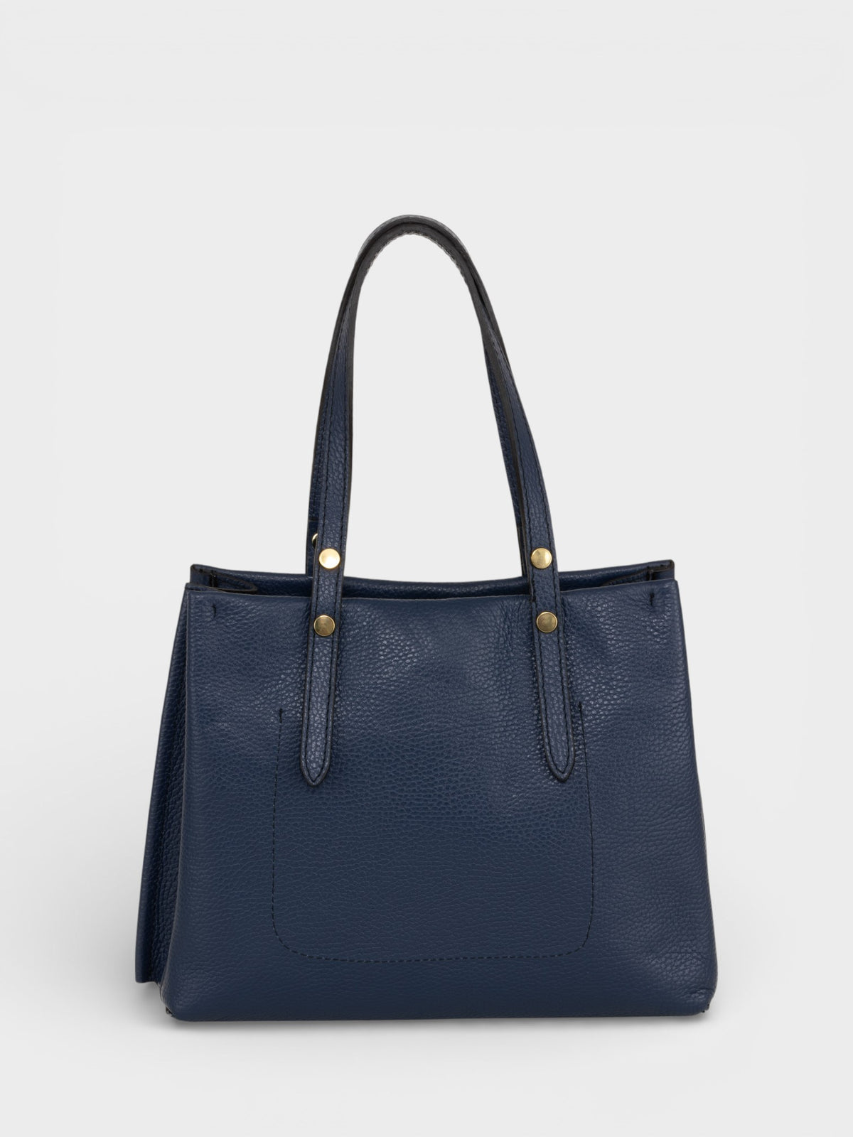 Leather Top Handle Bag 1199 - Blue