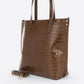 BRENDA Leather Shoulder Bag - Brown