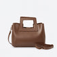 ANTHEA Leather Top Handle Bag - Brown