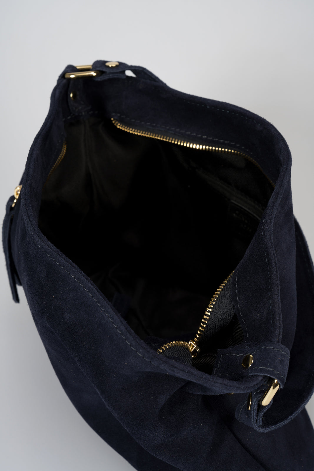 LEONIE Leather Shoulder Bag - Blue