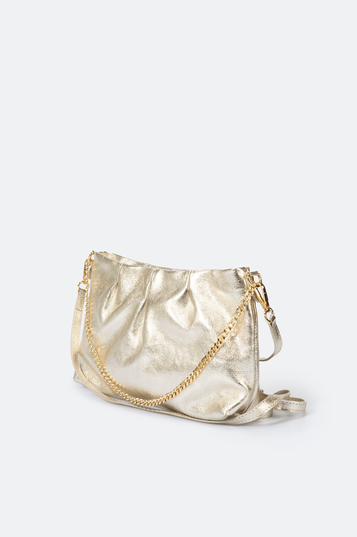 CLIO Leather Crossbody Bag - Platino