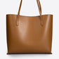 VALERIA Leather Top Handle Bag - Cognac