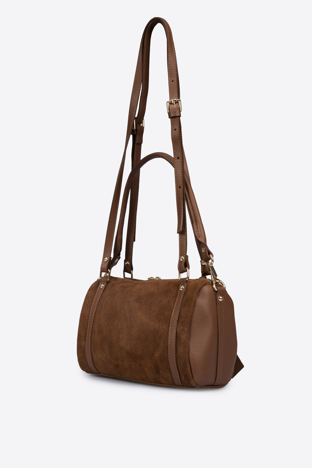 NOOR Leather Bowling Bag - Brown