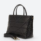 GINEVRA Leather Top Handle Bag - Black