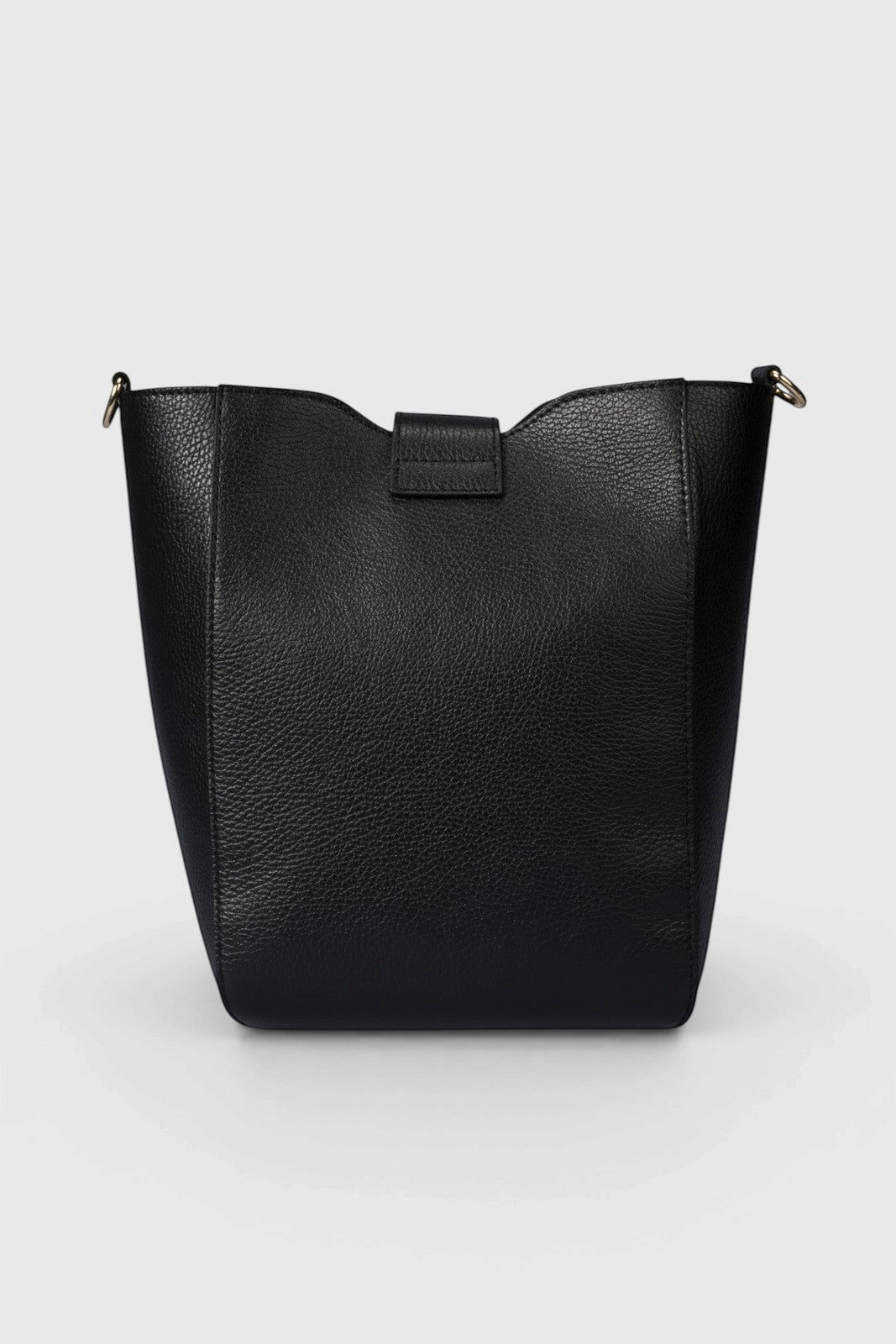 REINA Leather Crossbody Bag - Black