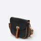 BELA Leather Crossbody Bag - Black+Cognac