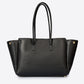 GRACIE Leather Top Handle Bag - Black