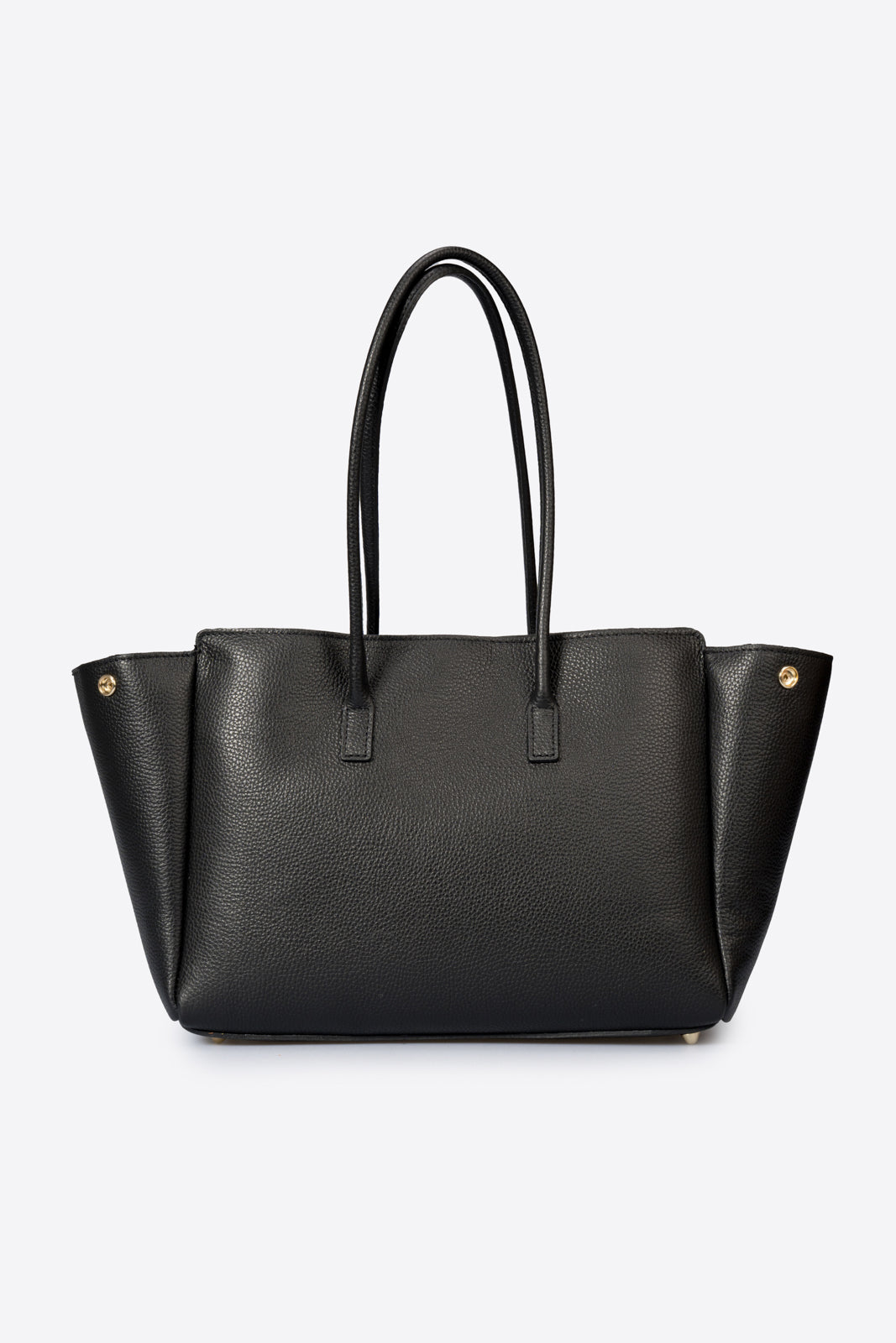 GRACIE Leather Top Handle Bag - Black