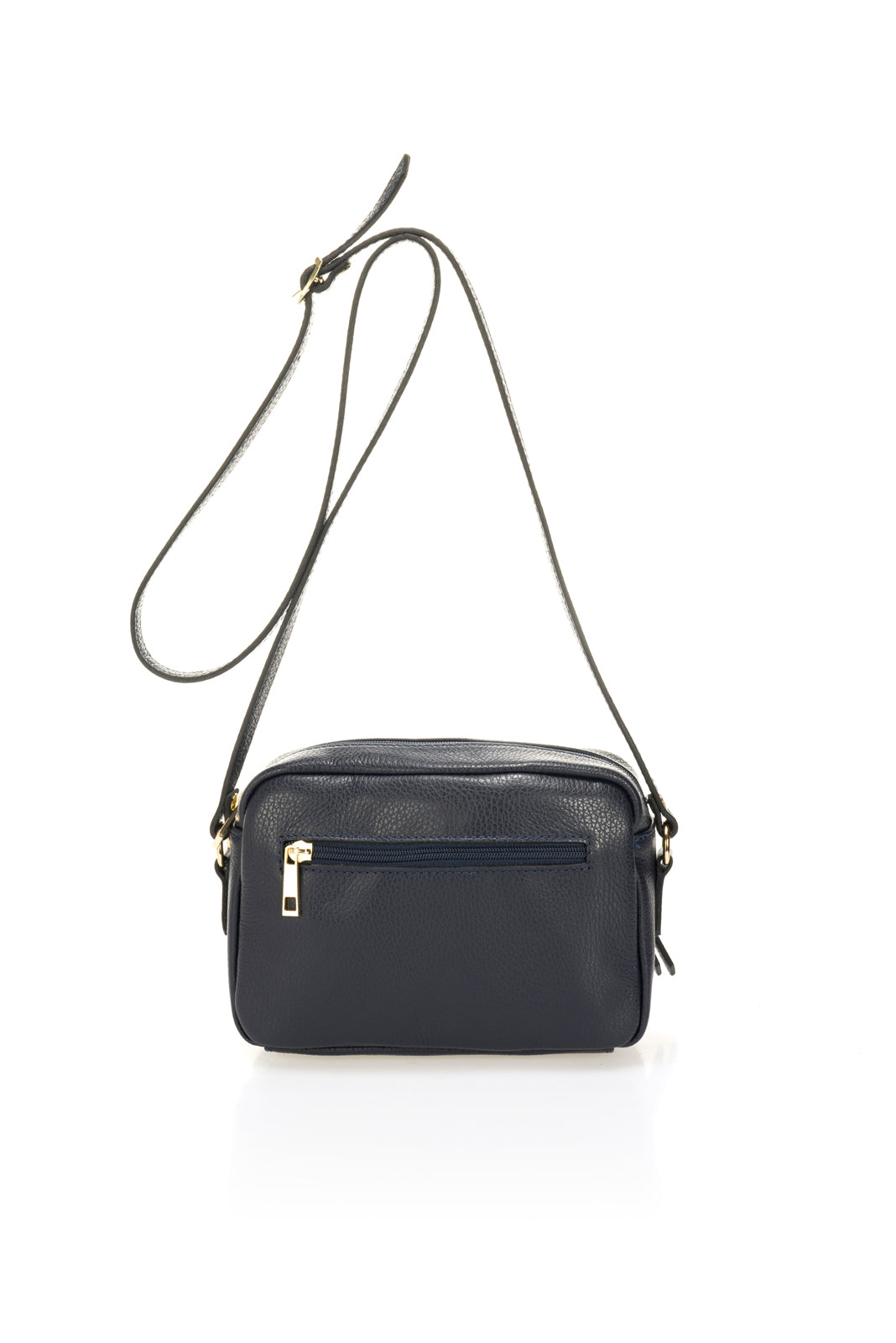 Leather Crossbody Bag 4588 - Blue