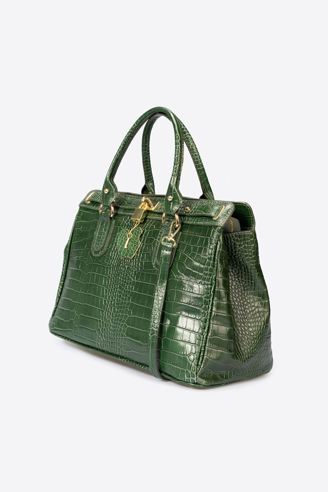 SAGE Leather Top Handle Bag - Green