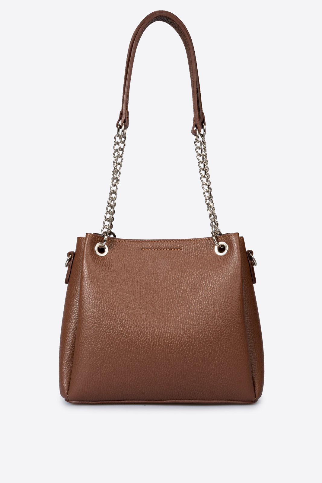 ANIKA Leather Top Handle Bag - Brown