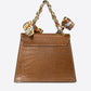 AYLA Leather Top Handle Bag - Brown