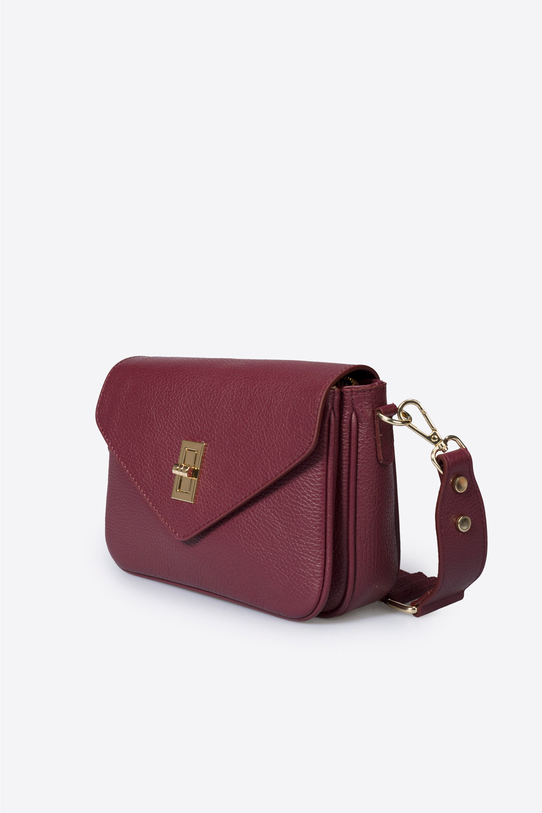 DALE Leather Crossbody Bag - Bordo