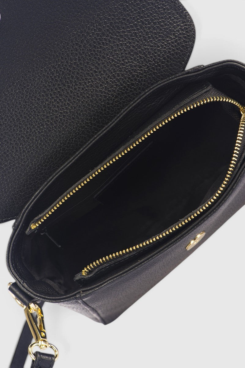 ADORE Leather Crossbody Bag - Black