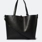 NIOBE Leather Tote Bag - Black