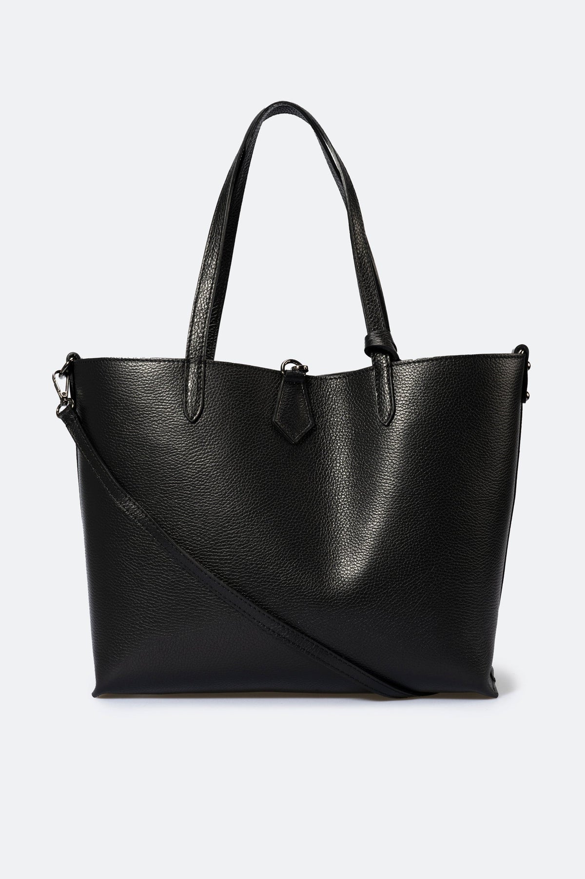 NIOBE Leather Tote Bag - Black