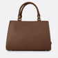 LIDIA Leather Top Handle Bag - Brown