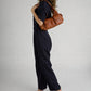 LOUISE Leather Top Handle Bag - Cognac