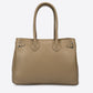 GRACIE Leather Top Handle Bag - Taupe