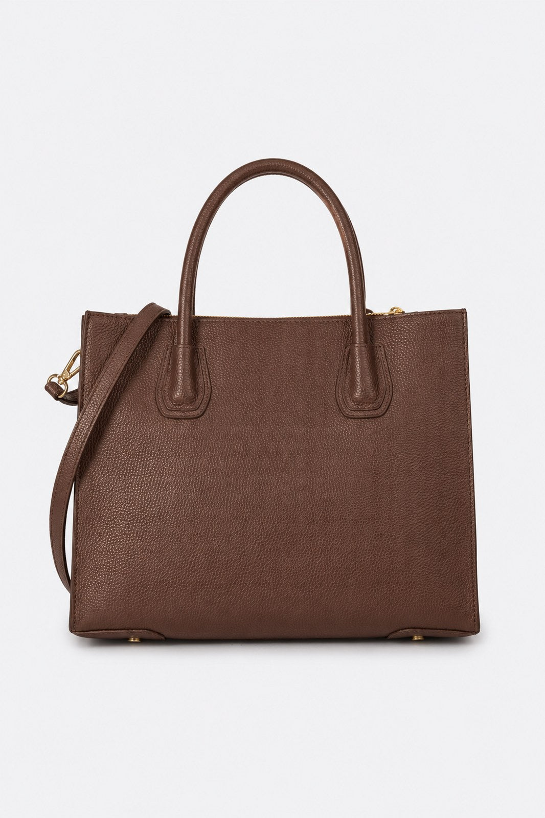 VANDA Leather Top Handle Bag - Brown