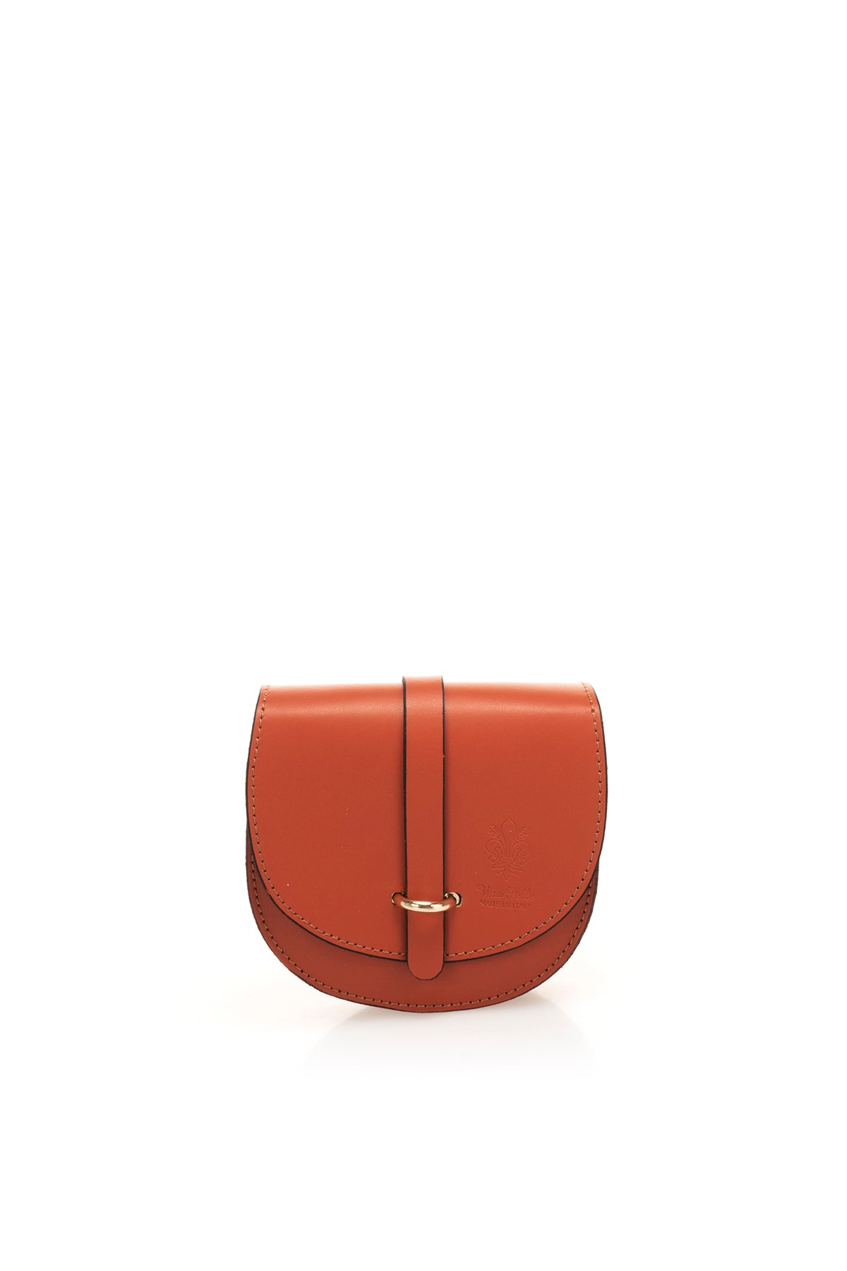 Leather Shoulder Bag 3241 - Orange