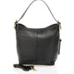 Leather Top Handle Bag 1256 - Black