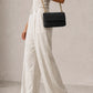 CALLIE Leather Crossbody Bag - Black