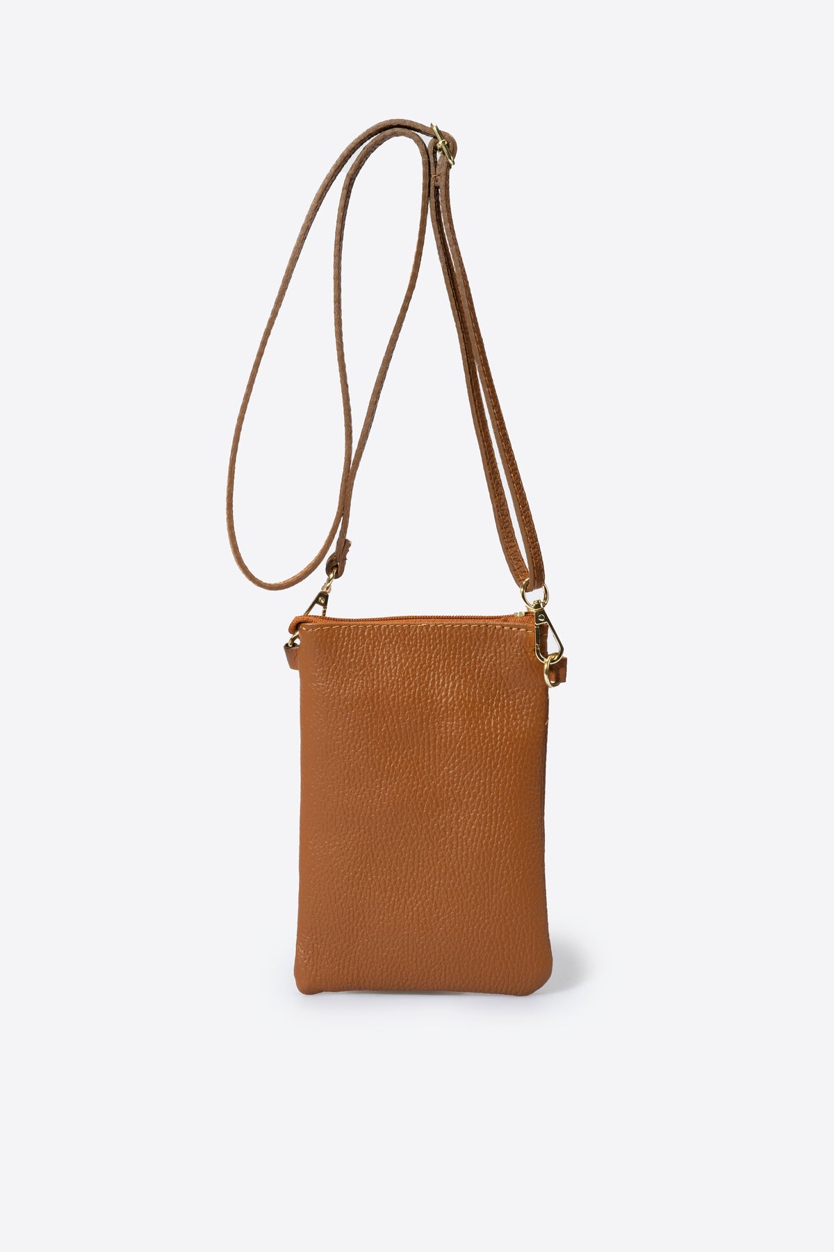 Leather Crossbody Bag 1185 - Cuoio