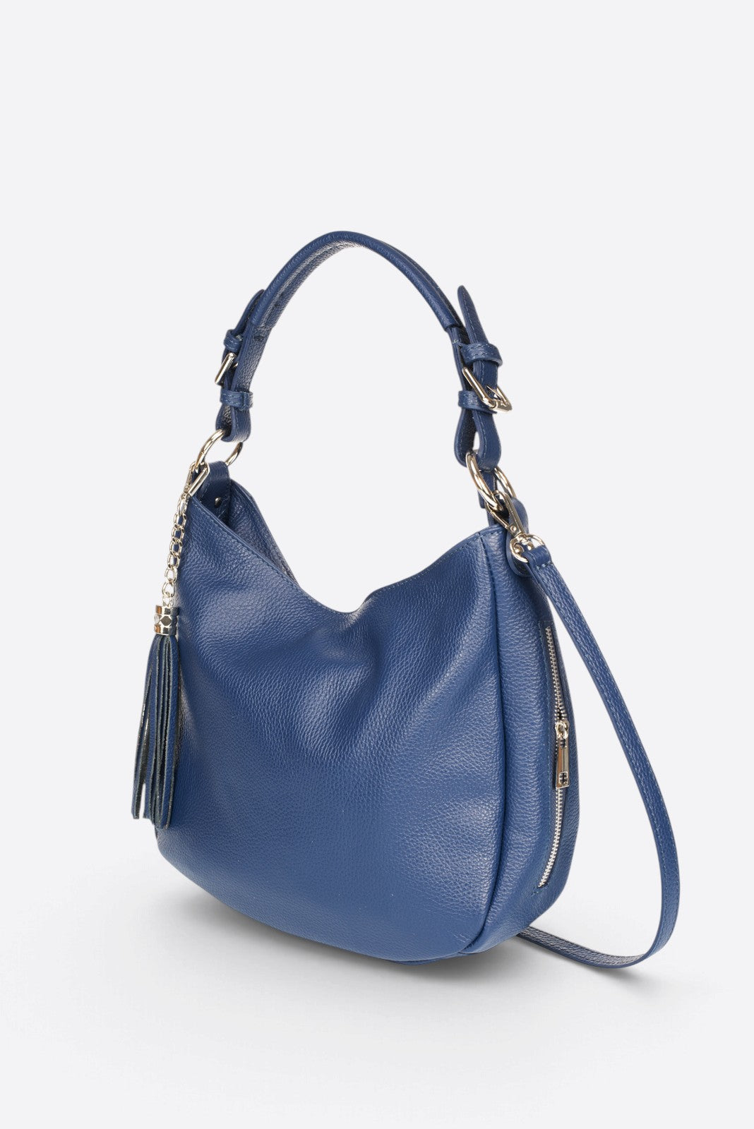 UMA Leather Top Handle Bag - Blue