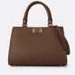 LIDIA Leather Top Handle Bag - Brown