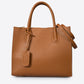 VANDA Leather Top Handle Bag - Cognac
