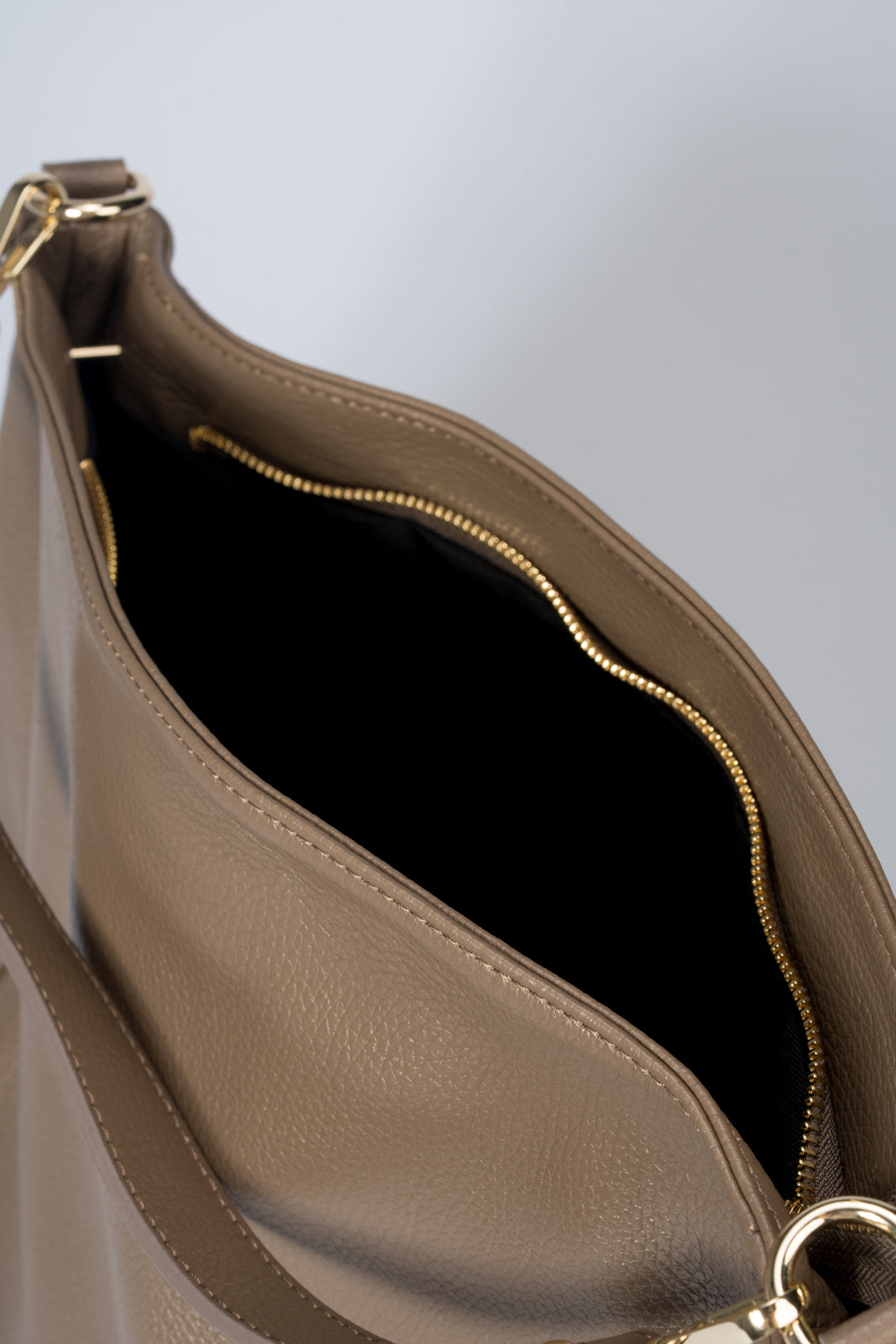 ANOUK Leather Top Handle Bag - Taupe