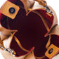 ELIZABETH Leather Bucket Bag - Cognac