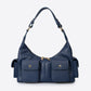 LOUISE Leather Top Handle Bag - Blue