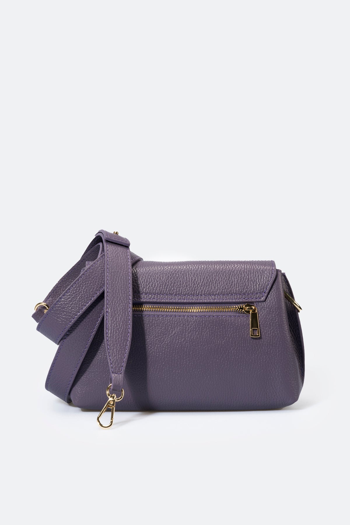 Leather Top Handle Bag 9647 - Violet