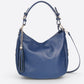 UMA Leather Top Handle Bag - Blue